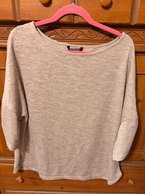 Bloomchic Cream Lightweight Boatneck Women's Top